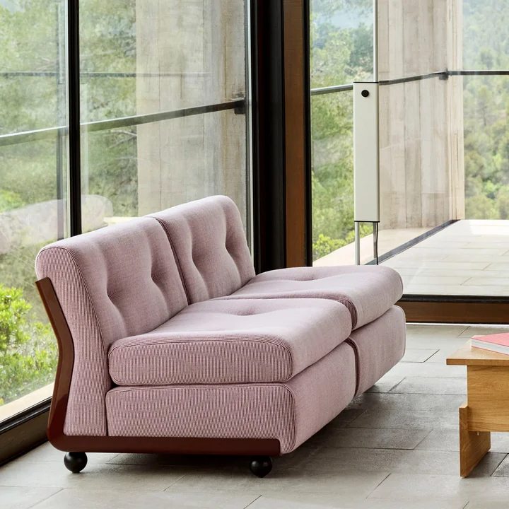 HAY - Amanta 2 Sitzer Sofa, cream beige / hellgrau (HAY Story 102)