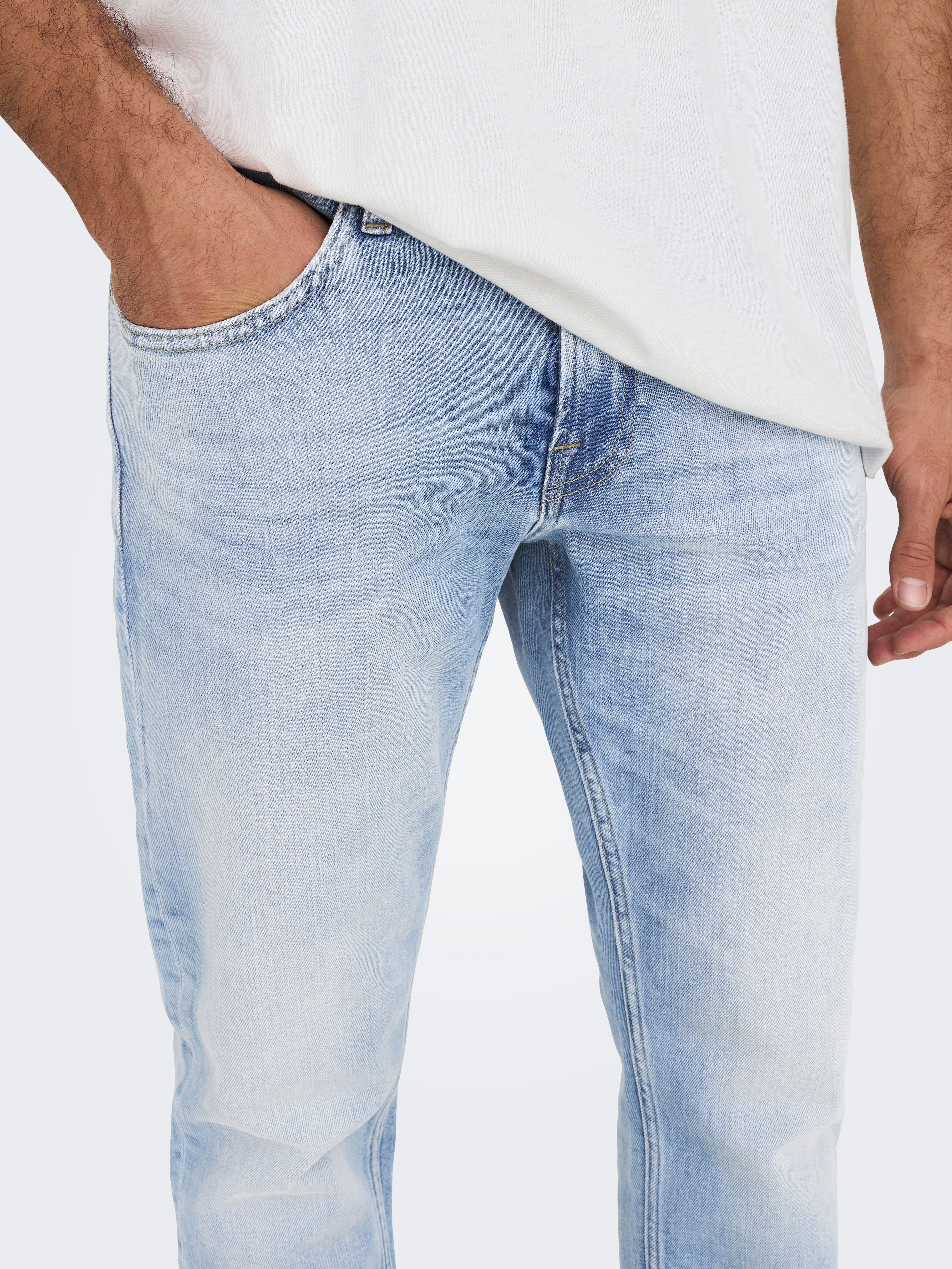 ONSWEFT Mittlere Taille Normal geschnitten Jeans Light Blue Denim