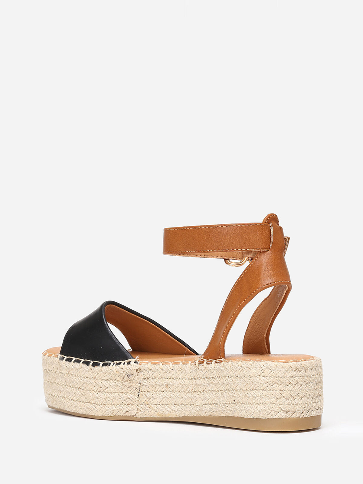 Espadrilles à plateforme cordage- Noir