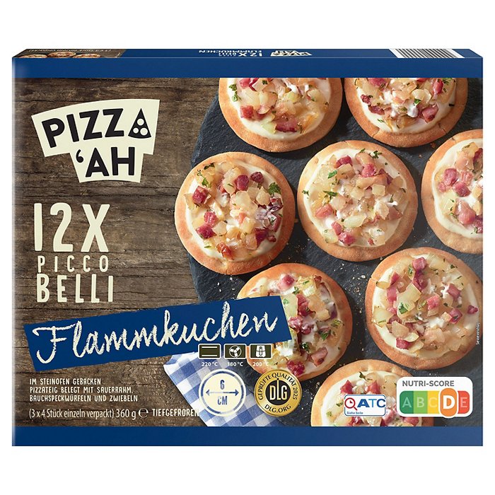 PIZZ‘AH Picco Belli 360 g, Flammkuchen