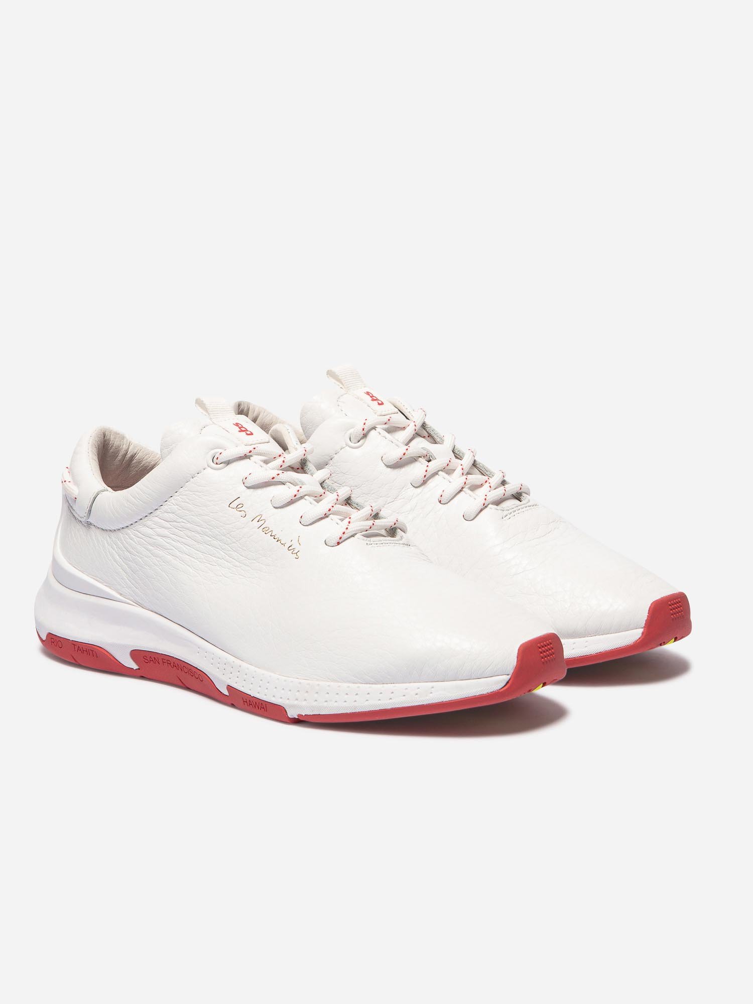 Tennis Femme Confort Cuir Blanc