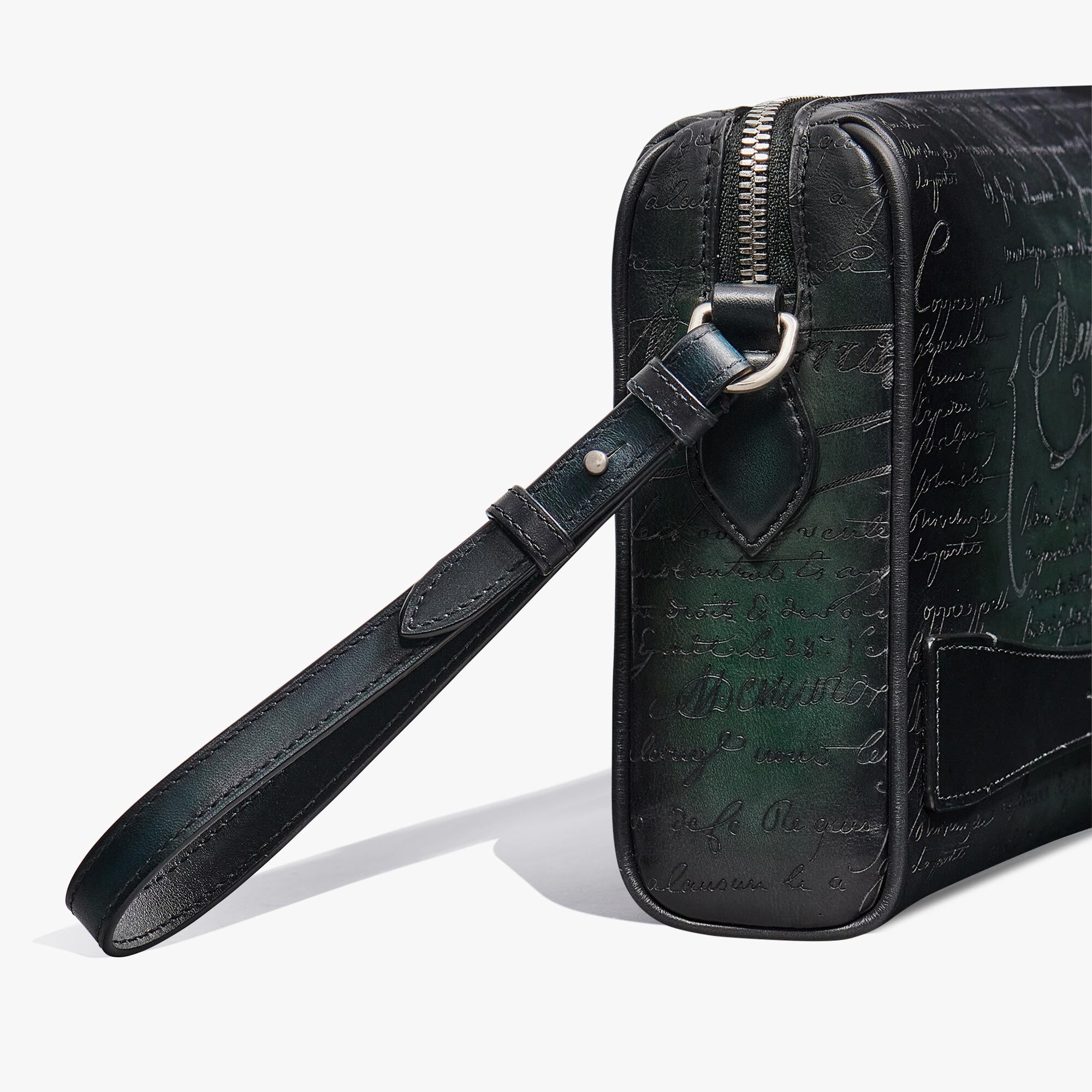 Pochette Zippee Rosewood En Cuir Scritto