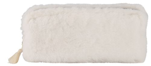trousse à double zip fluffy