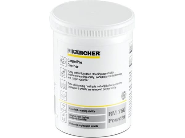 Kärcher CarpetPro RM 760 Classic - Rengjøringsmiddel - pulver - potte - 800 g - profesjonell - konsentrert - hvit - for Kärcher Puzzi 30/4E, Puzzi 8/