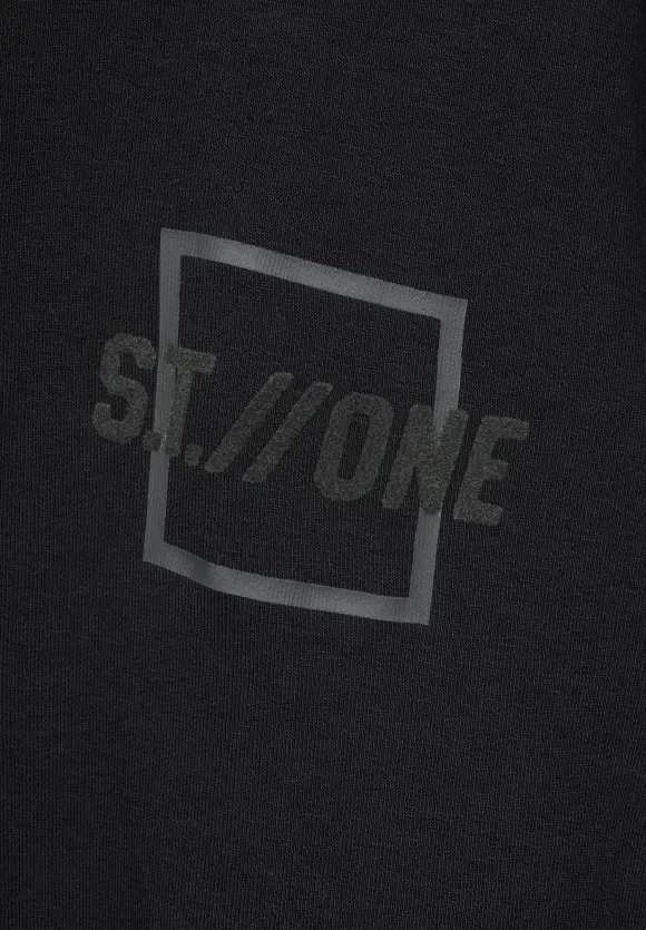 Sweatshirt mit Logoprint - Black
