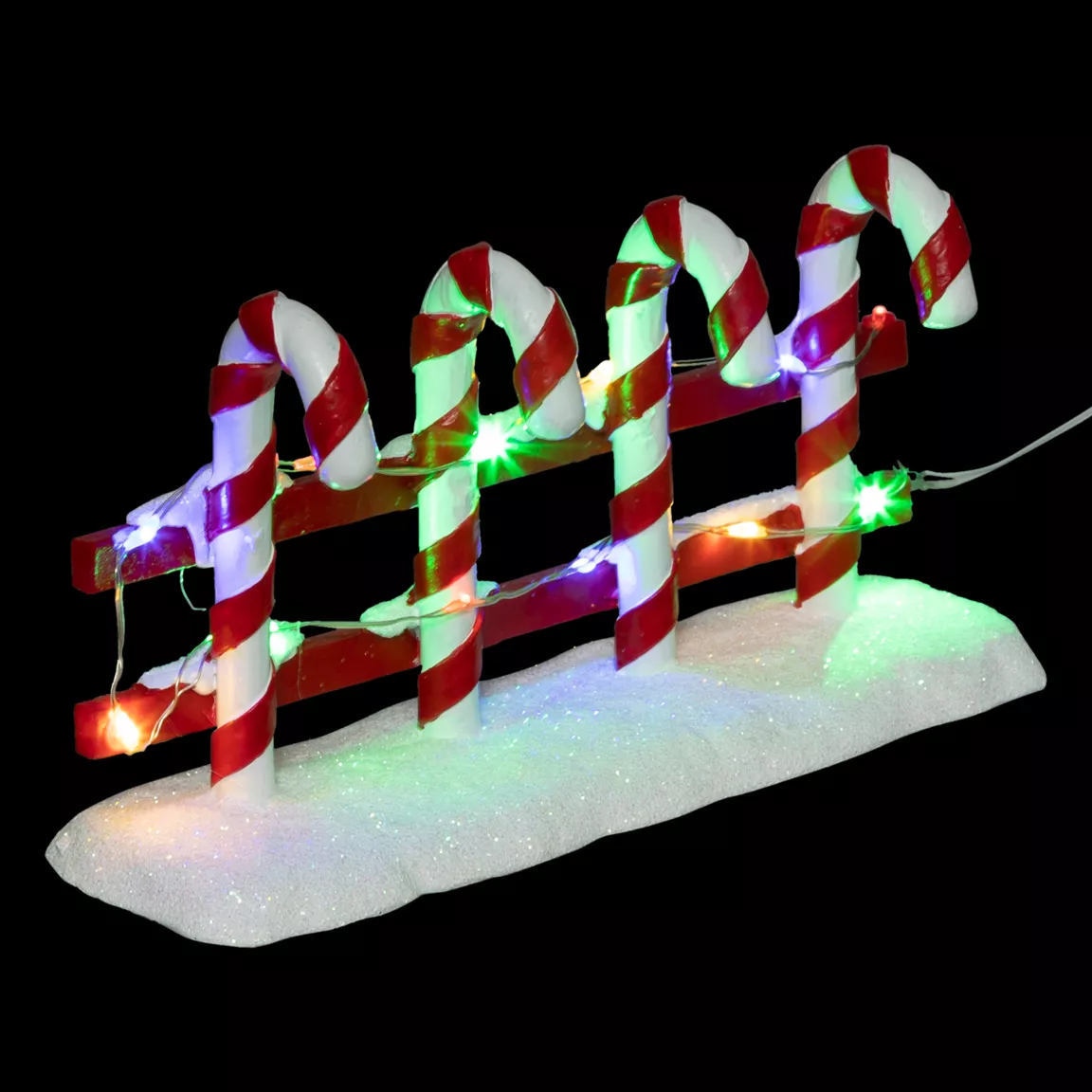 Clôture lumineuse à piles (H8,5 cm) Sucre d'orge pour aménager un village