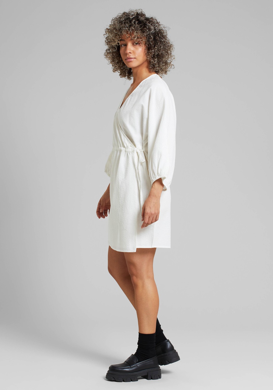 Dedicated Wickelkleid Ugglan Off-White
