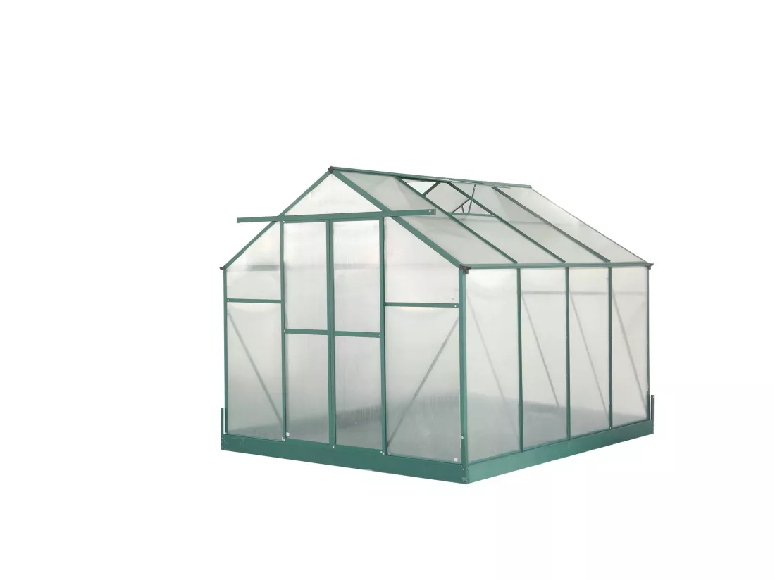 Serre jardin structure aluminium couleur verte