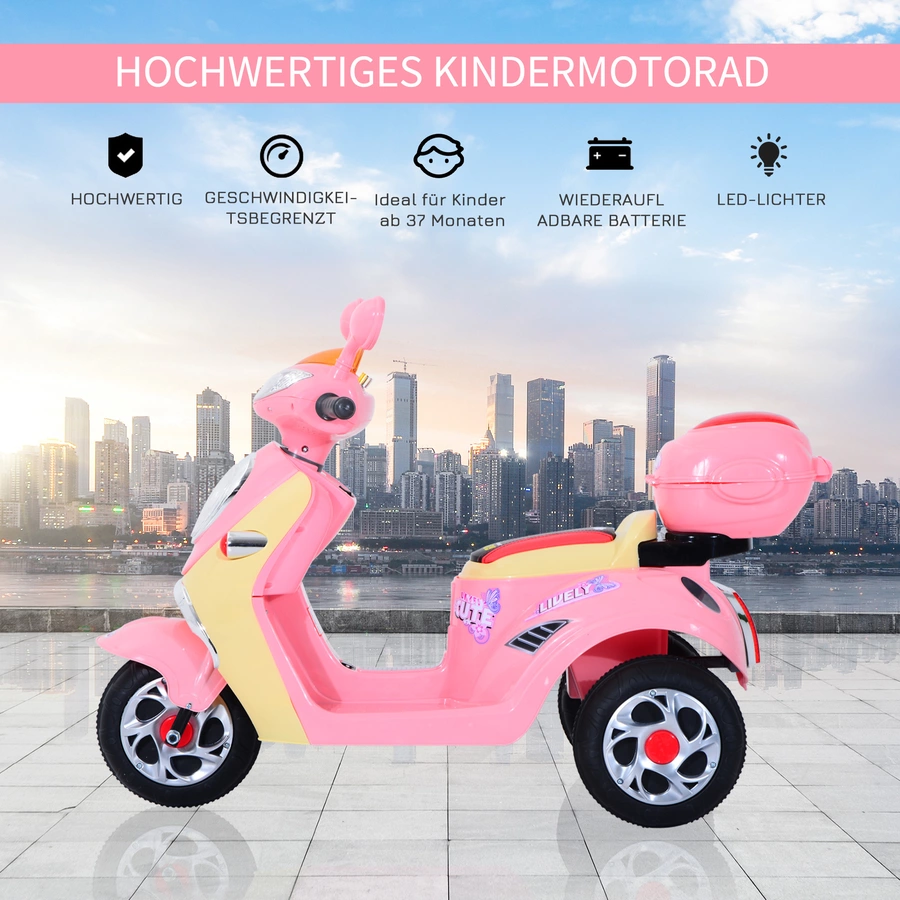 HOMCOM Kinderelektroroller rosa