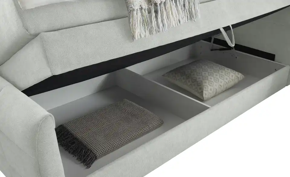 Boxspringbett Kuba 3 Hellgrau 120 cm