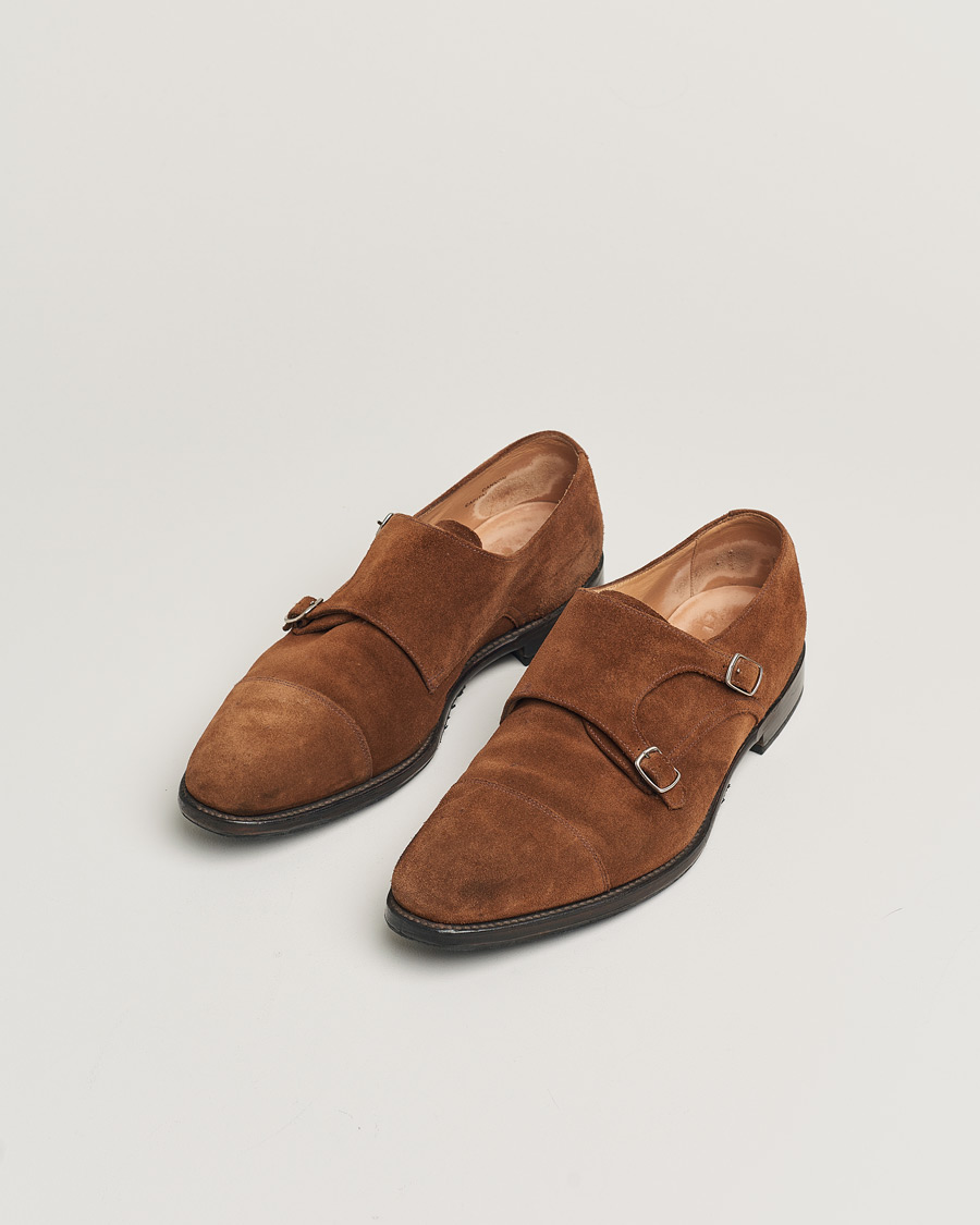 Loake 1880 Cannon Monkstrap Cognac Suede UK11 - EU45