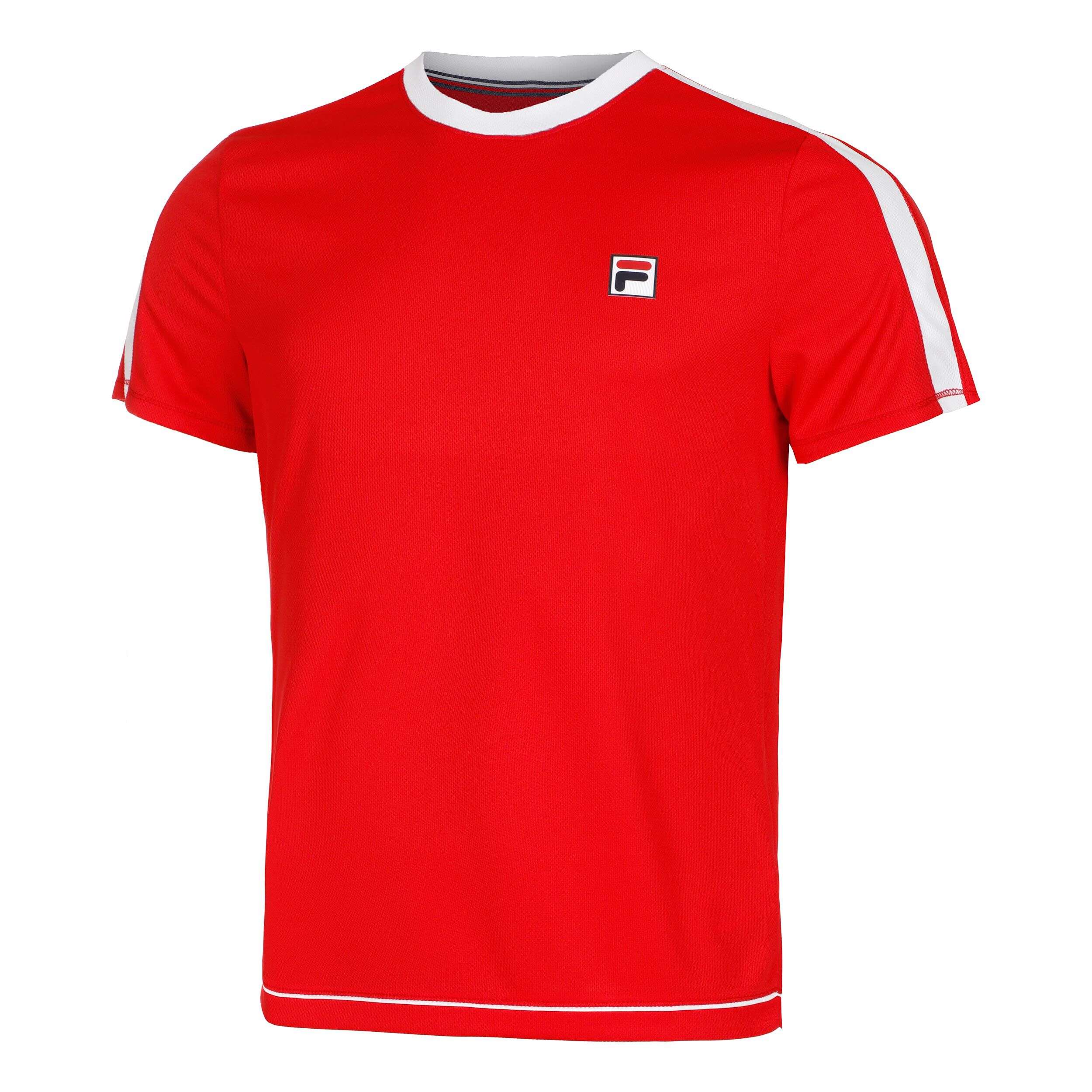 Fila Elias T-shirt Hommes - Rouge , Blanc