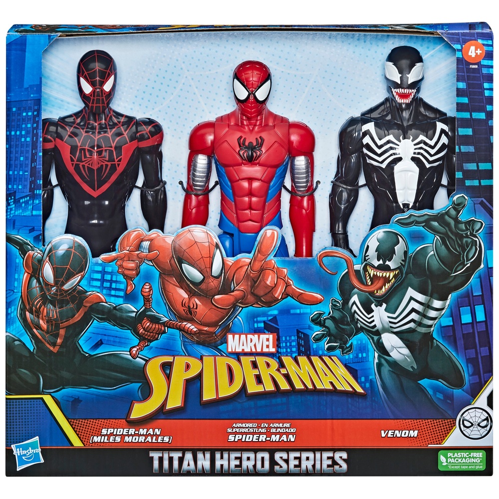 Marvel Spider-Man Titan Hero Series: Miles Morales, Spider-Man und Venom