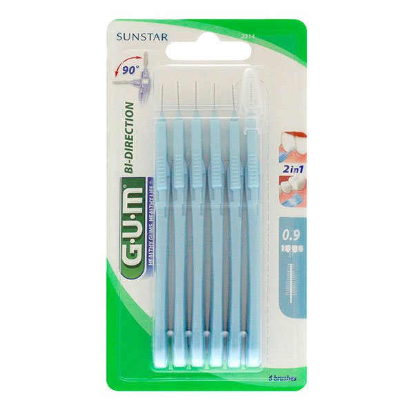 Bi-direction 6 brossettes interdentaires 0.9 mm n°2314