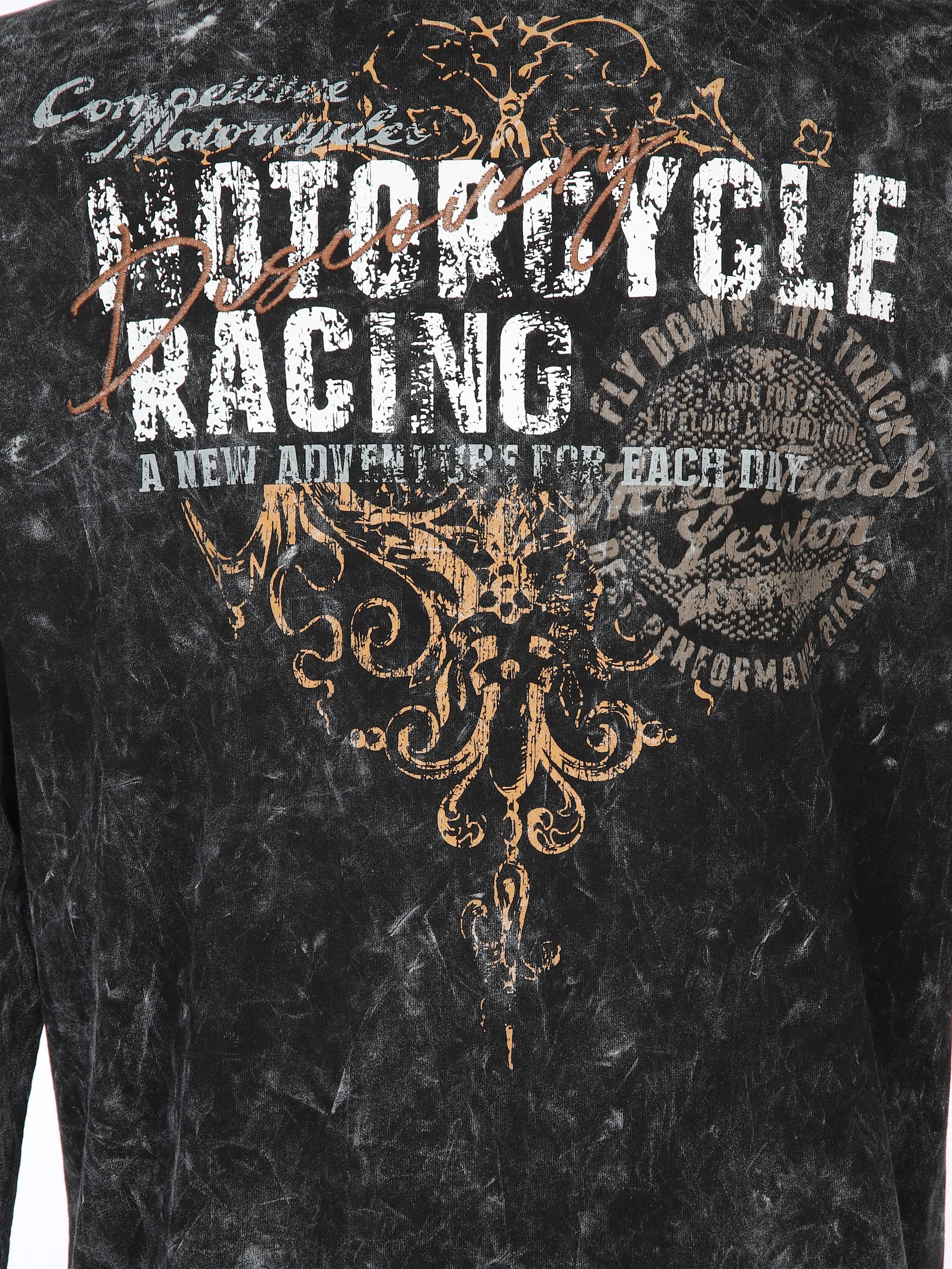 Herren Henley Shirt mit Print