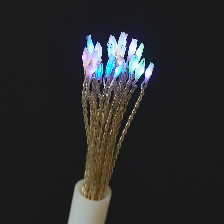 Guirlande lumineuse LED intérieure multicolore câble transparent 8 fonctions 3 m