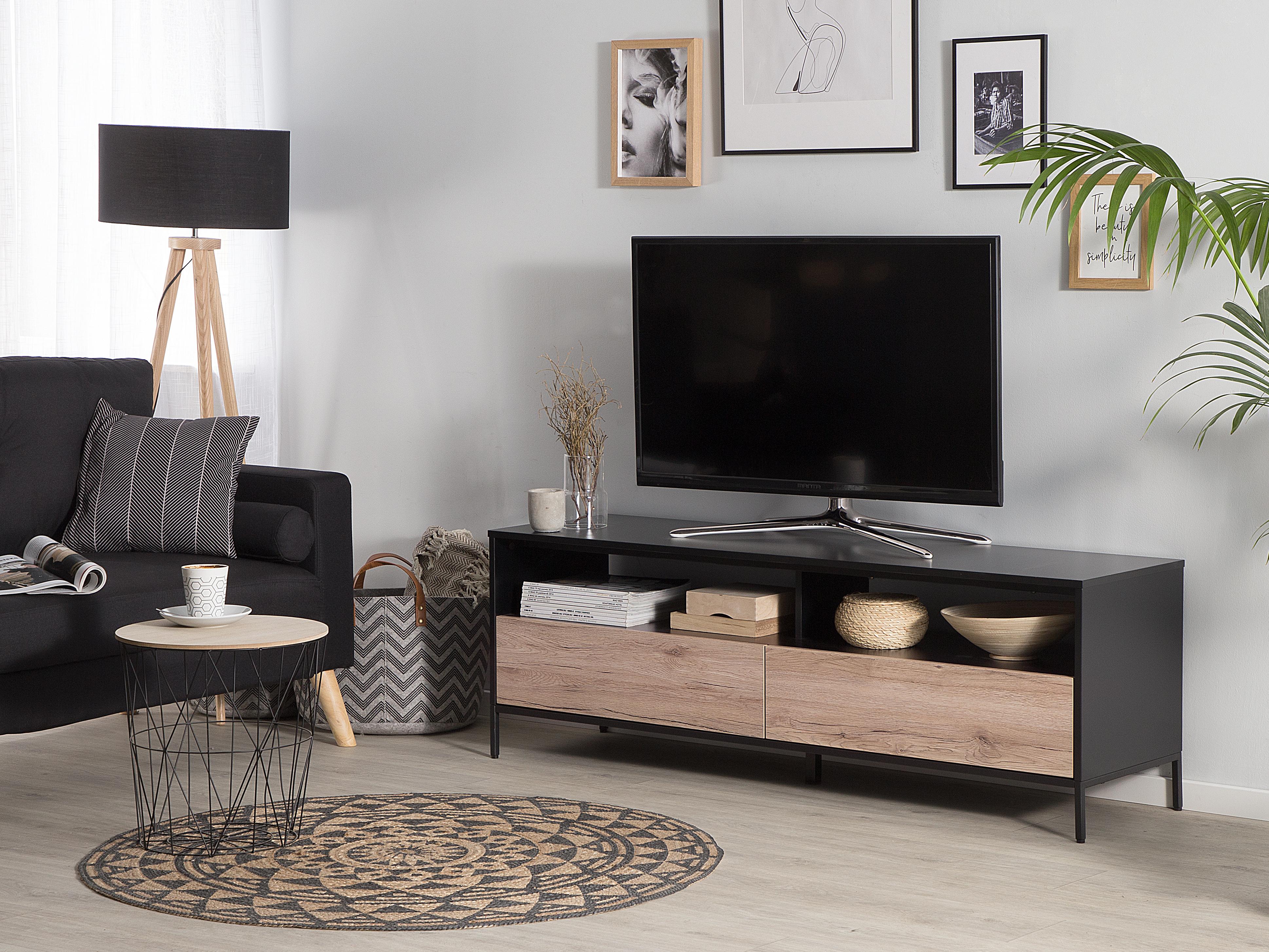 TV-meubel SYDNEY Bruin/zwart