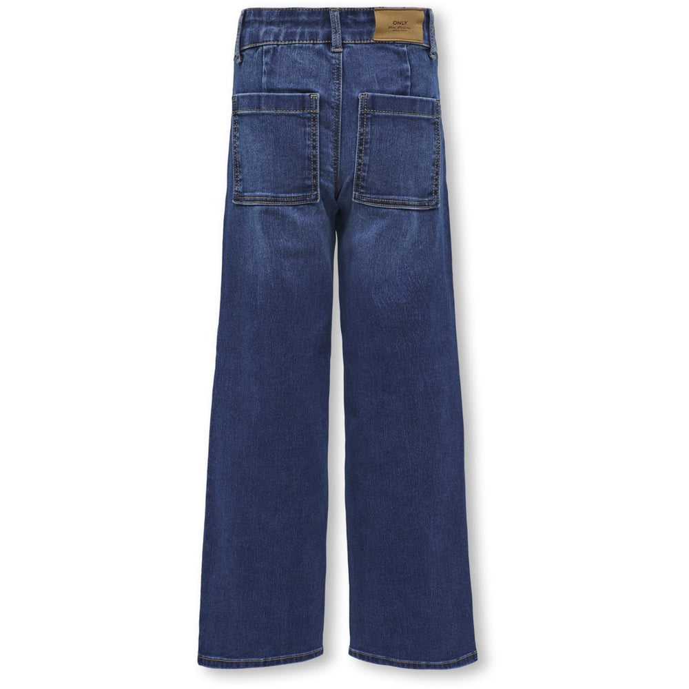 Køb kids ONLY Dark Blue Denim Sylvie Clean Wide Leg Denim Jeans Noos