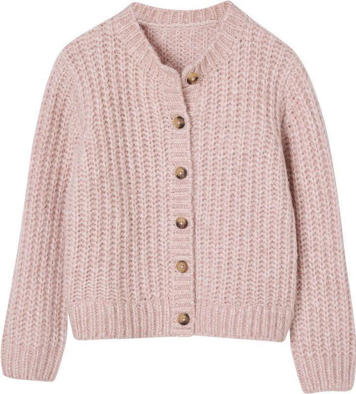 Wijd Vest - Roze - Schuimbreiwerk - Meisjes