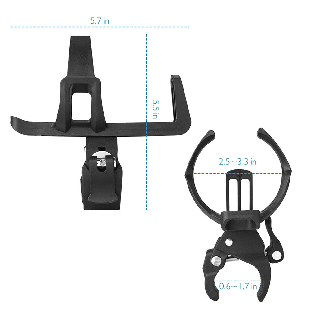 Universal Velo Trinkflaschen Halterung mit Schnellspanner für Fahrrad Lenkstange / Velostange - Schwarz
