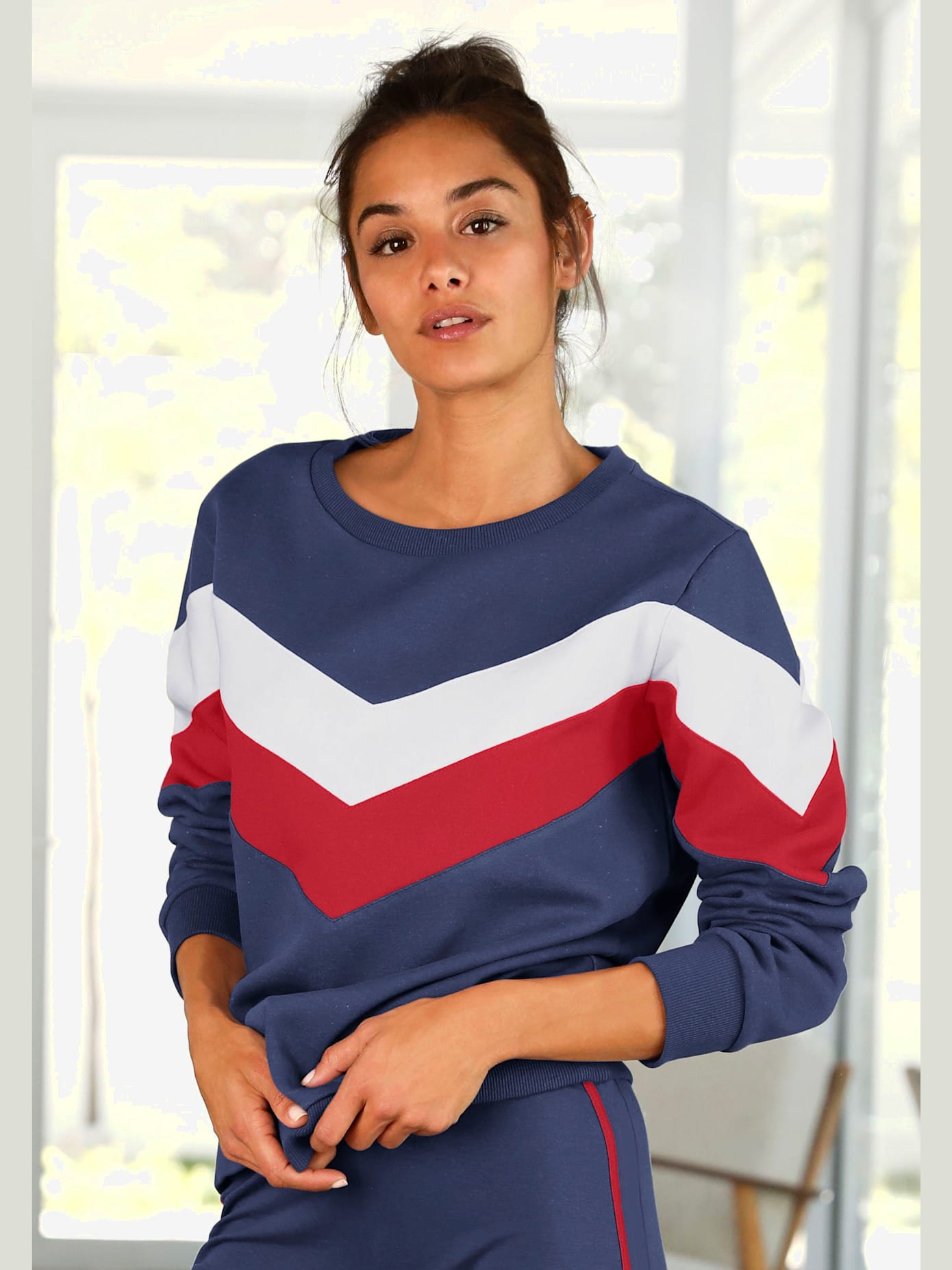 Sweat-shirt pull à rayures