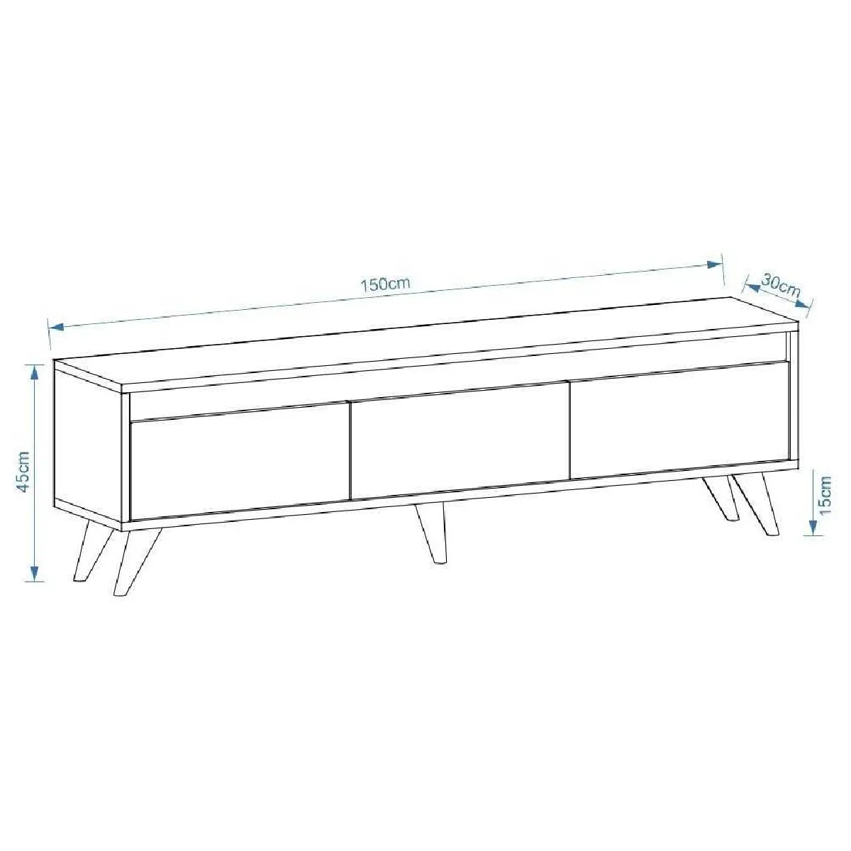 Hanah Home Meuble TV Century - Noyer