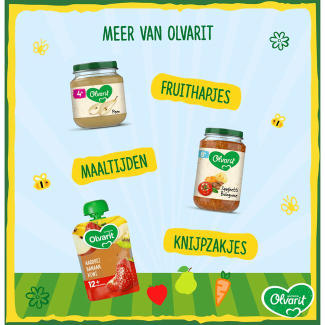 Olvarit Bruine Bonen Ham Aardappel Babyhapje 12+ maanden 250 GR