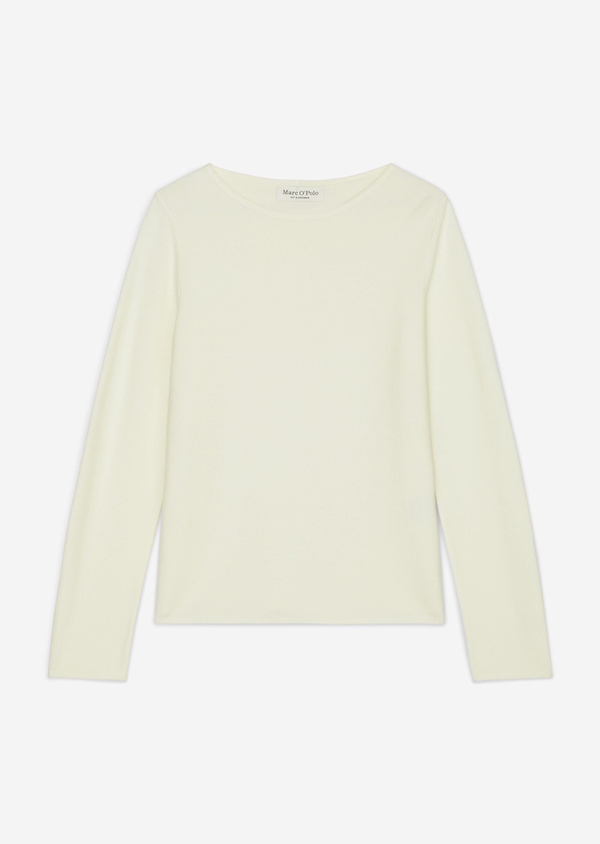 Rundhals-Strickpullover regularmit feinen linken Maschen