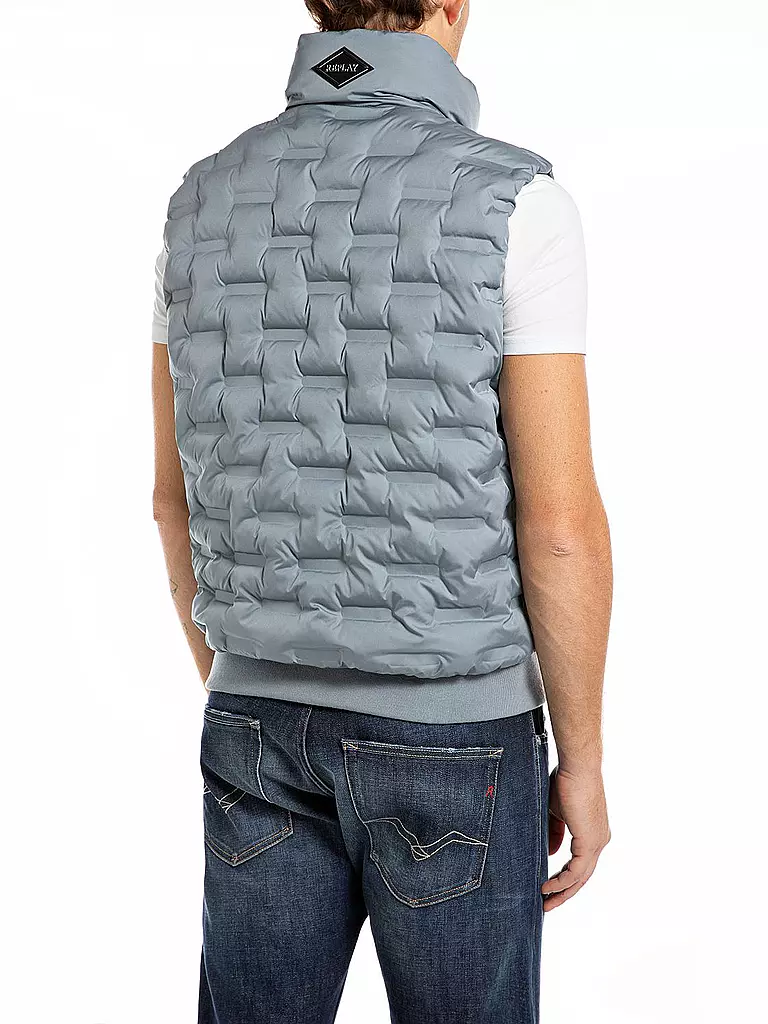 REPLAY Steppgilet  hellgrau