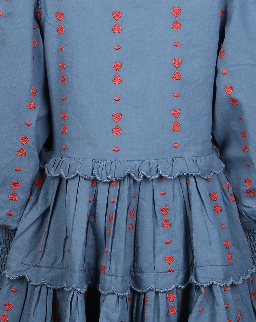Langarmkleid DELA - PIRI RED HEART in blue