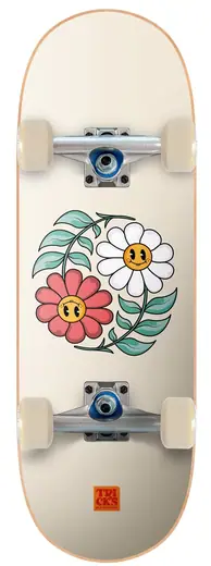 Tricks Soft Top Yin Yang Flowers Komplet Skateboard - Børn Skateboards