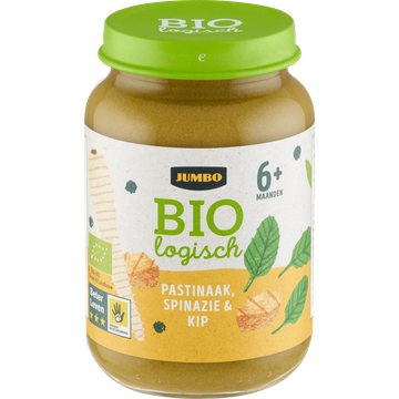 Jumbo Biologisch Babyvoeding Pastinaak, Spinazie & Kip 6+ Maanden 190 g