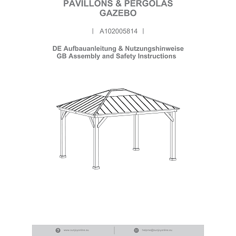 Pavillon Bruri 396cm x 338cm - antracit