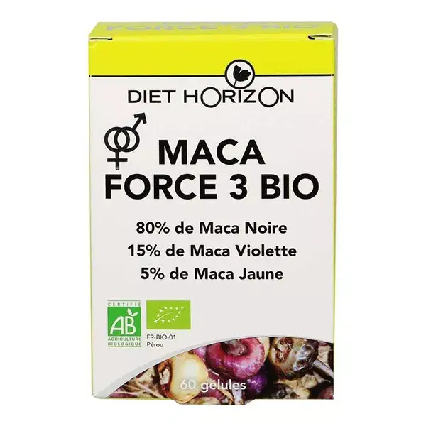 Diet Horizon Maca Force 3 Orgânico 60 cápsulas
