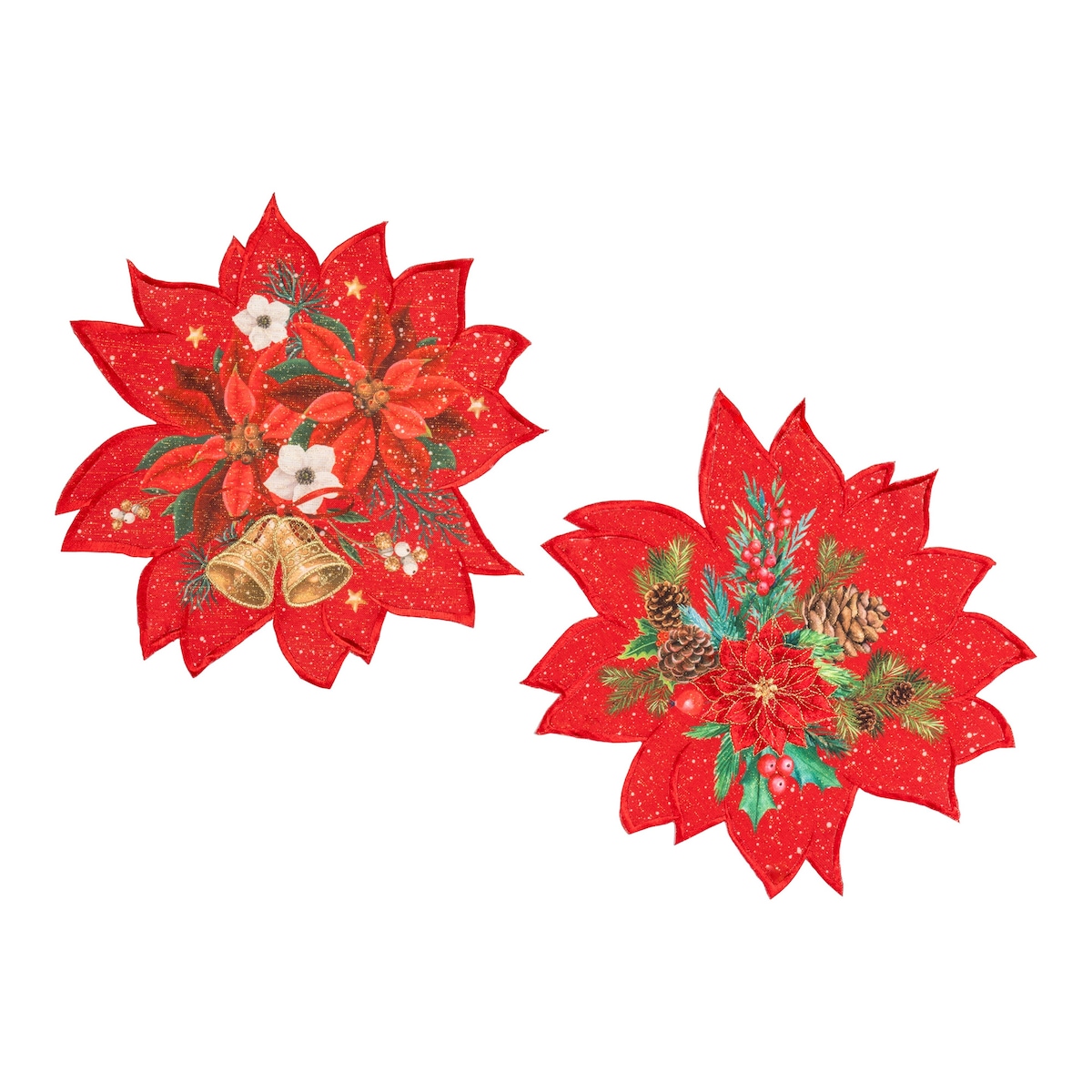 viva domo - Deckchen „Weihnachtsstern“, 2 Stück