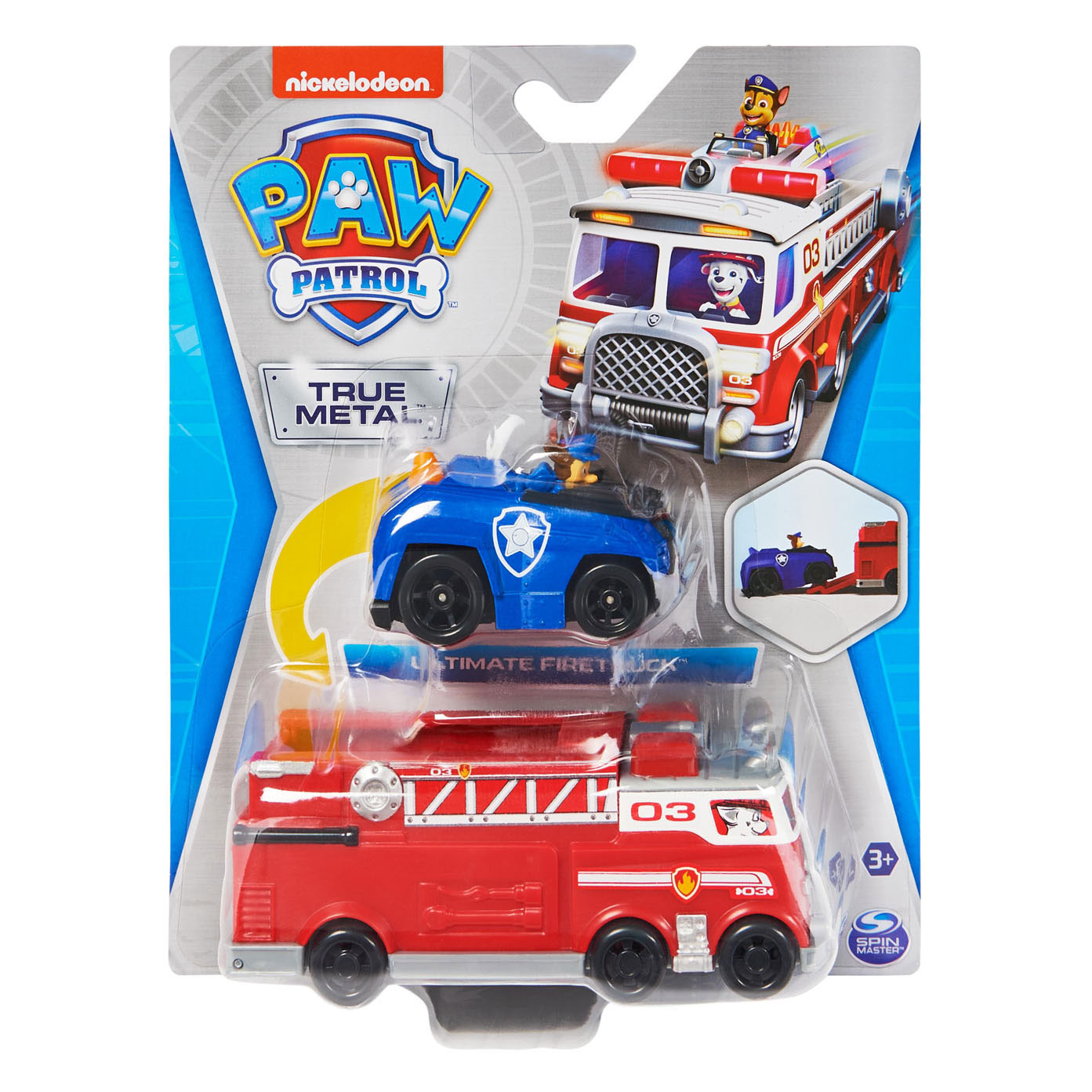 PAW Patrol - True Metal Brandweerwagen Team Voertuig