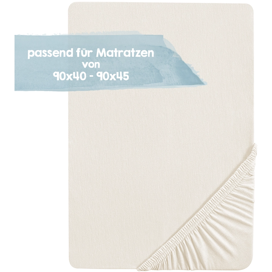 roba Spannbettlaken Jersey safe asleep® Canadian White 40x90 cm 45x90 cm