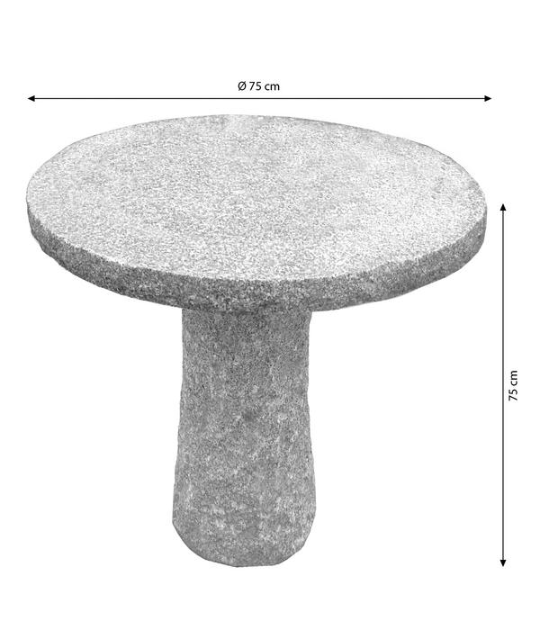 Dehner Granit-Tisch, rund, ca. Ø75/H75 cm