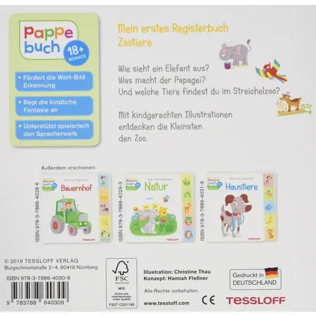Tessloff Mein erstes Registerbuch: Zootiere