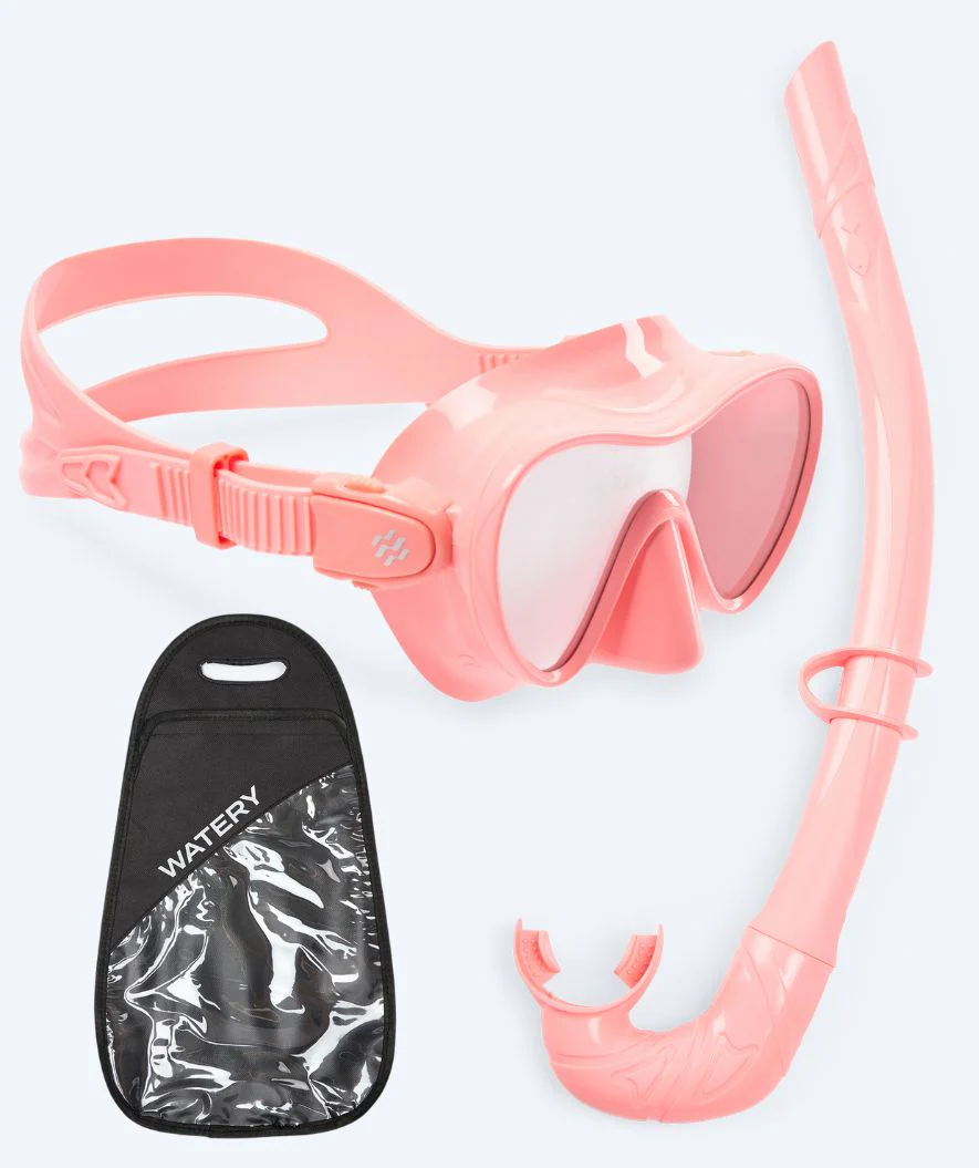 Watery Combo snorkelsæt til børn - Cliff - Pink