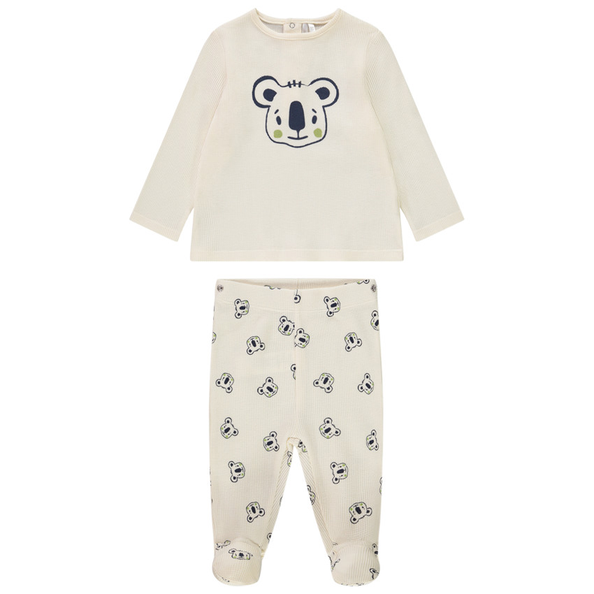 Pyjama 2 pièces effet nid d'abeille Koala pour bébé garçon
