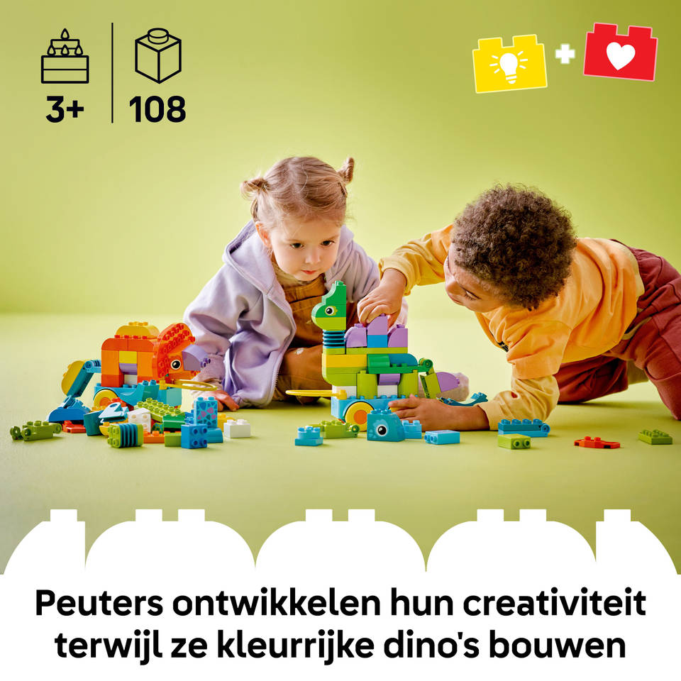 LEGO DUPLO 3-in-1 dinosaurussen op wielen 10451