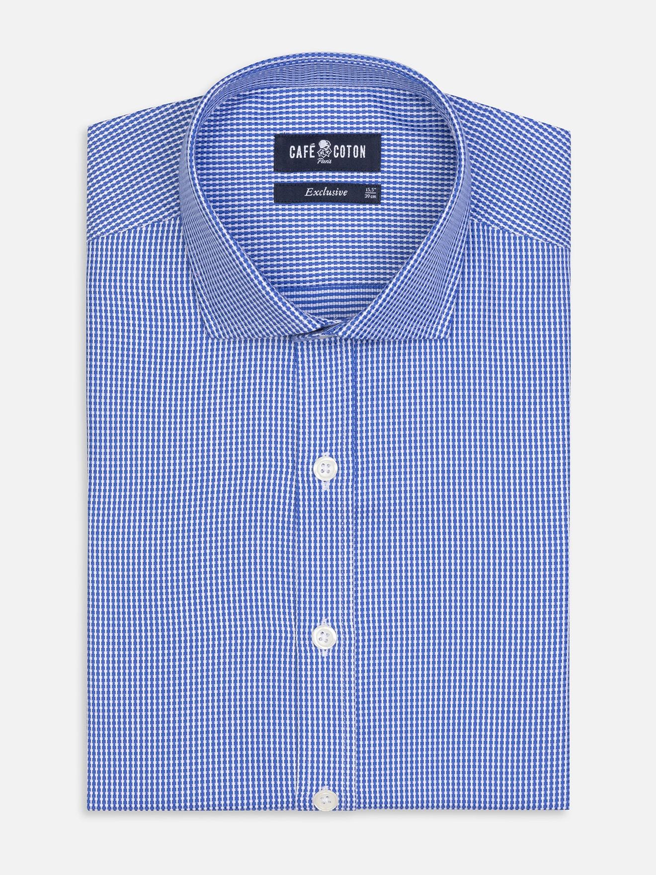 Chemise Creed texturée bleue