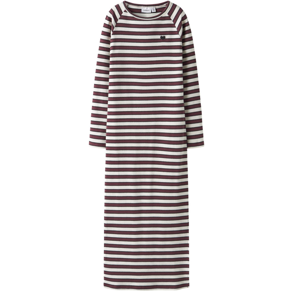 Køb Name It Oxblood Red Nkftala Ls Maxi Slim Kjole