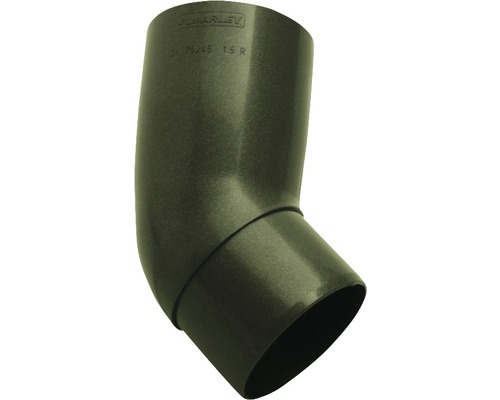 Marley afvoerbocht, kunststof, rond, 45 graden, antraciet metallic, DB703, NW 75 mm