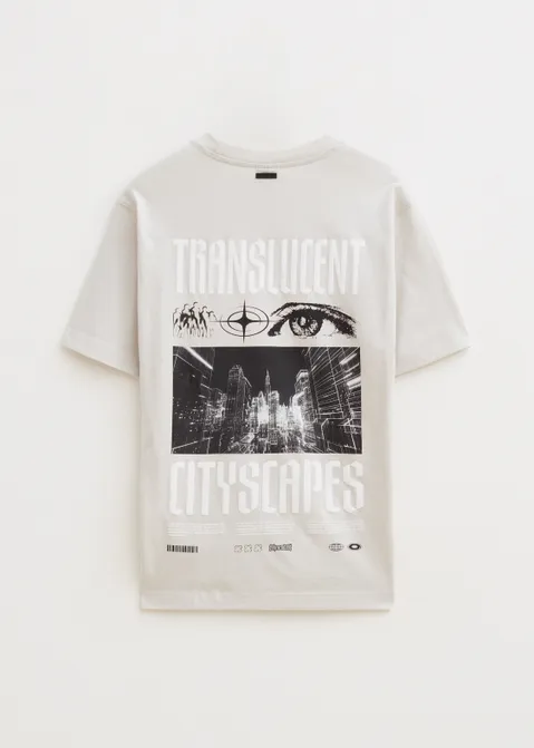 T-shirt met print cityscapes kit (KIT)