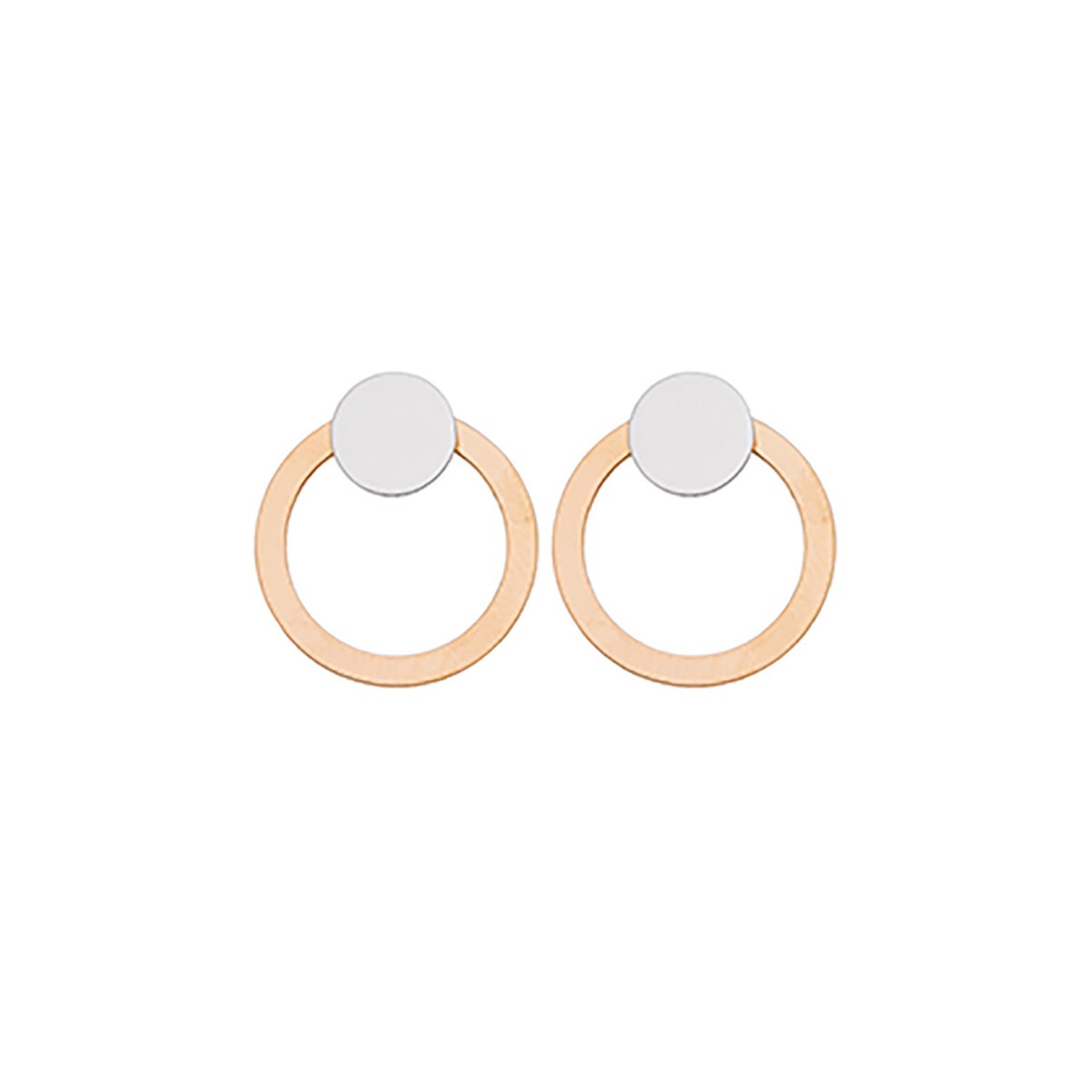 Boucles d'oreilles Brillaxis cercle bicolore