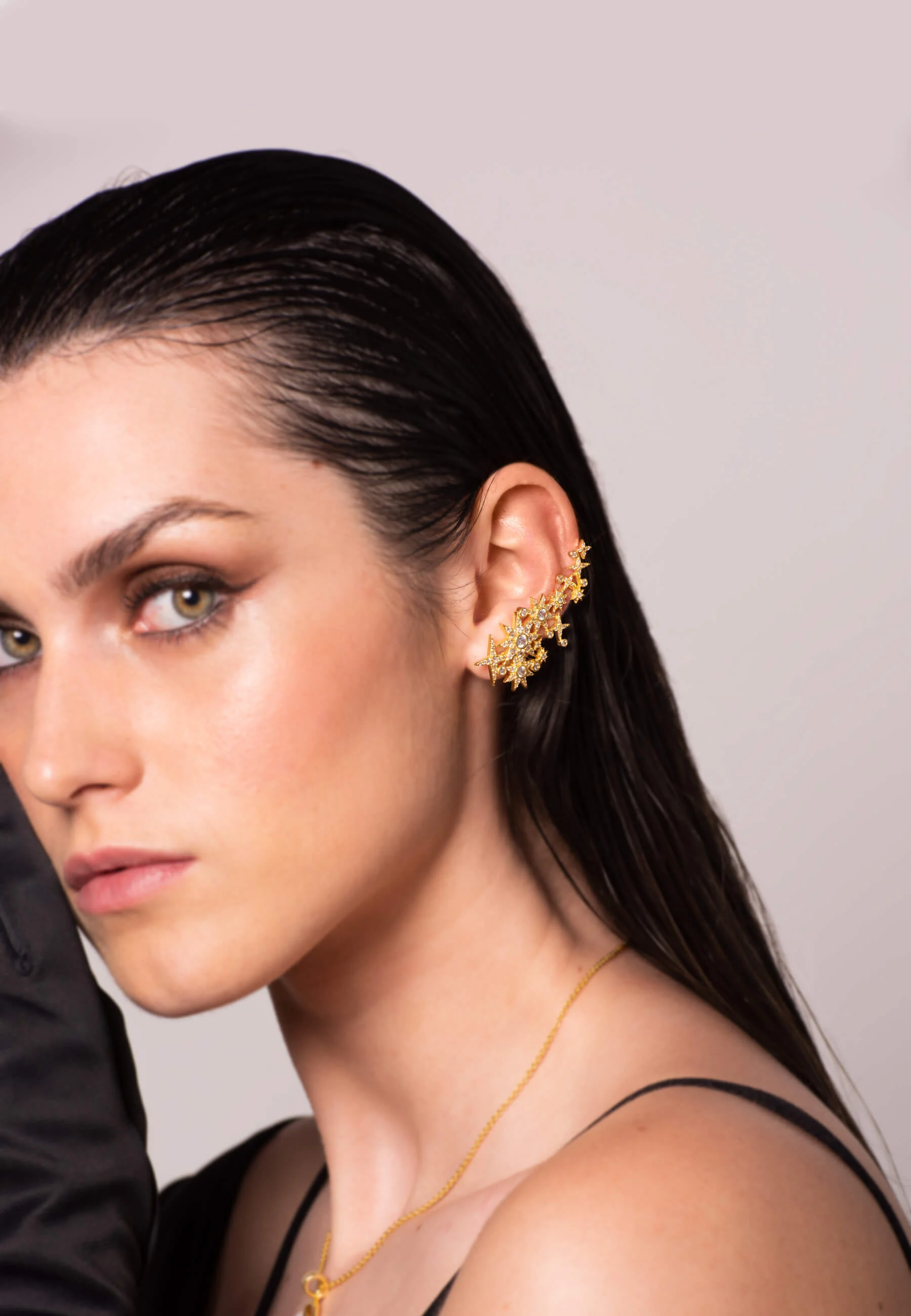 THE STAR - Boucles d'oreilles grimpeuses | Doré