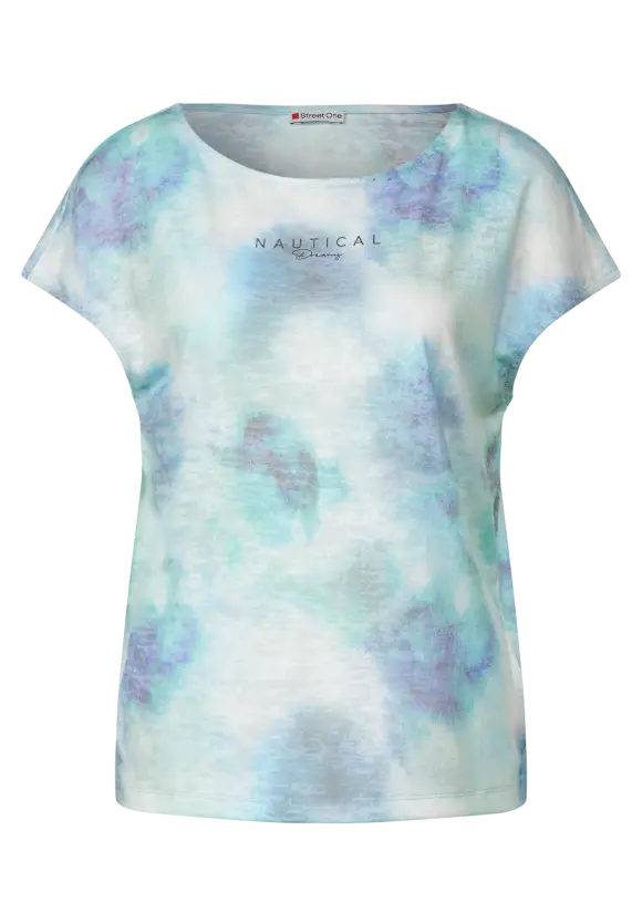 Batik Print T-Shirt - intense royal blue