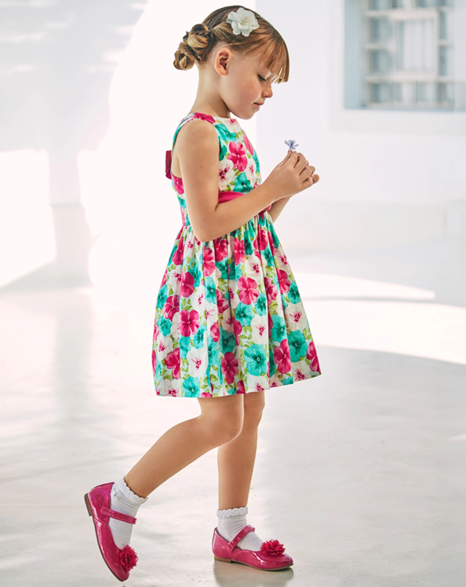 Kleid SOFIA SATIN in fuchsia